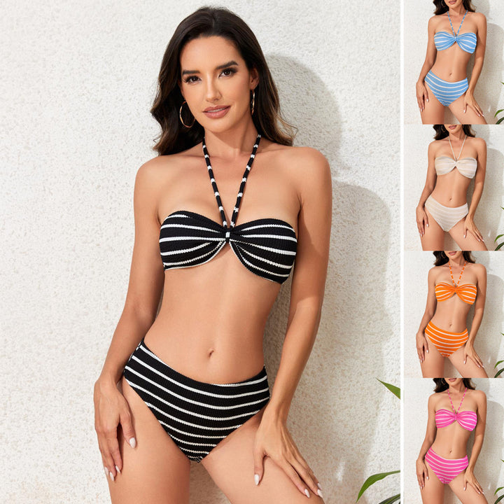 Damen Bandeau Bikini mit raffiniertem Knoten Drune