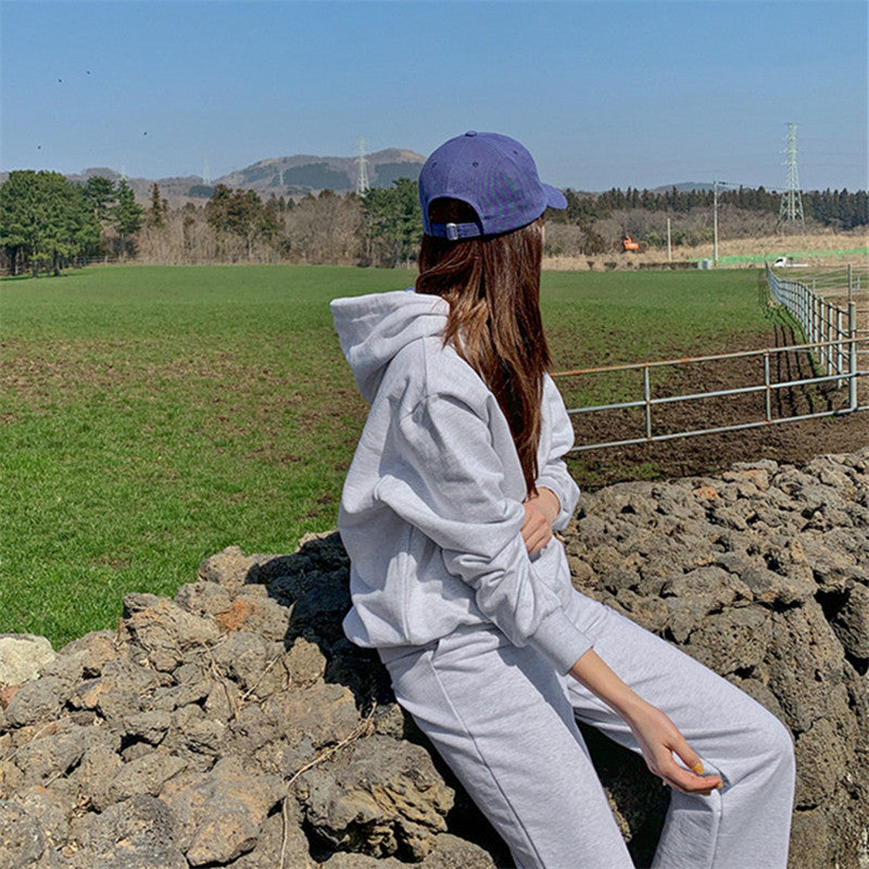 Damen lässiges Hoodie- und Jogginghosenset Drune