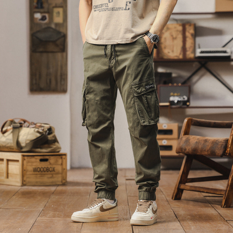 Herren Cargo-Jogginghose im Utility-Style mit verstärkten Klappentaschen und elastischem Saum Drune