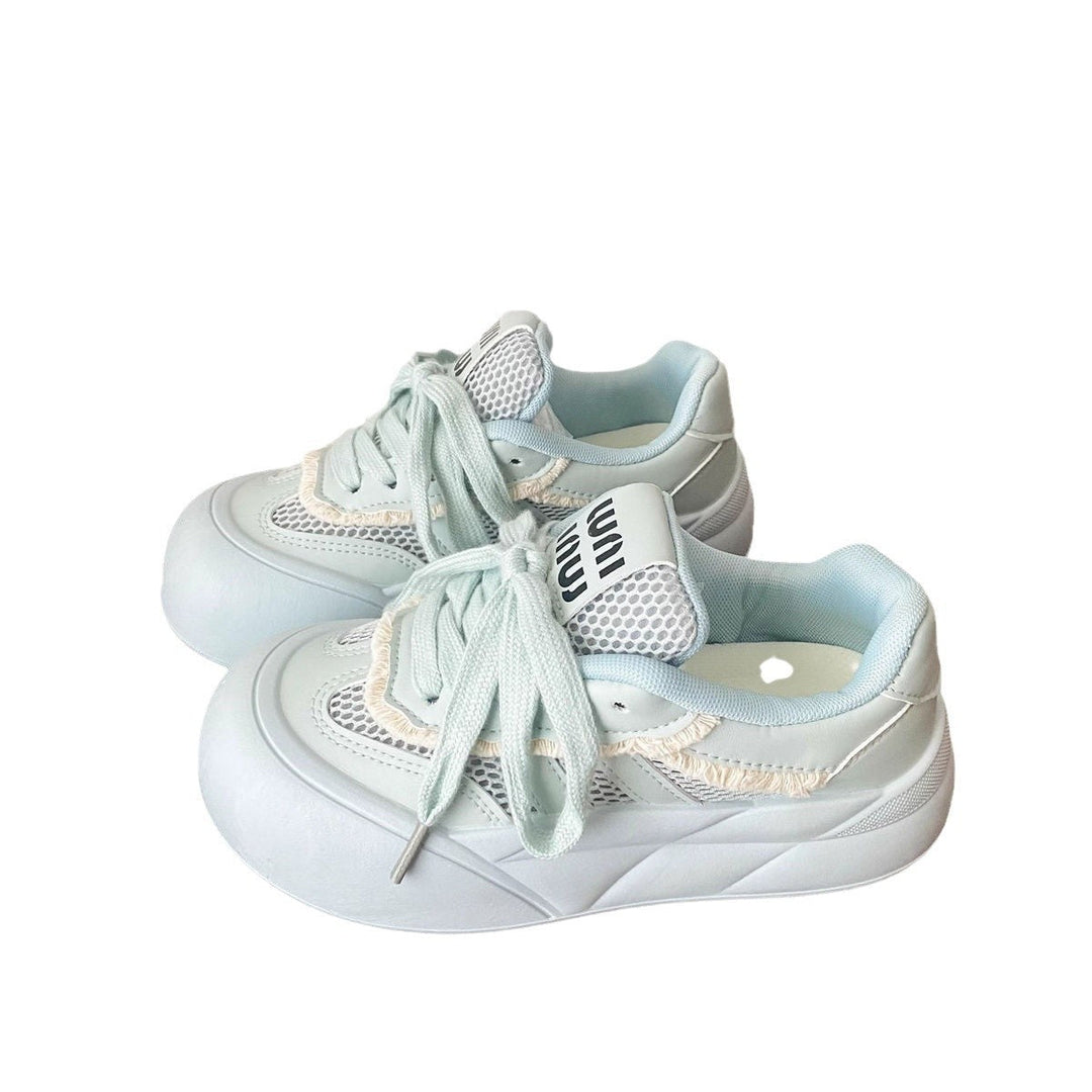 Damen Sportliche Sneakers mit atmungsaktivem Mesh und voluminöser Sohle Drune