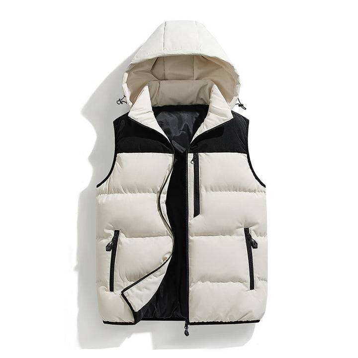 Herren Wattierte Outdoor-Weste mit Kapuze Drune