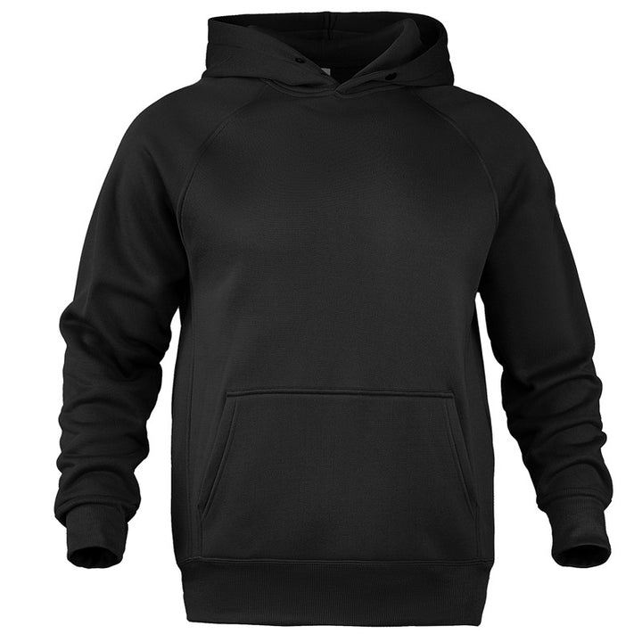 Unisex nan weicher Baumwollfleece Kapuzenpullover mit Kängurutasche und Raglanärmeln Drune