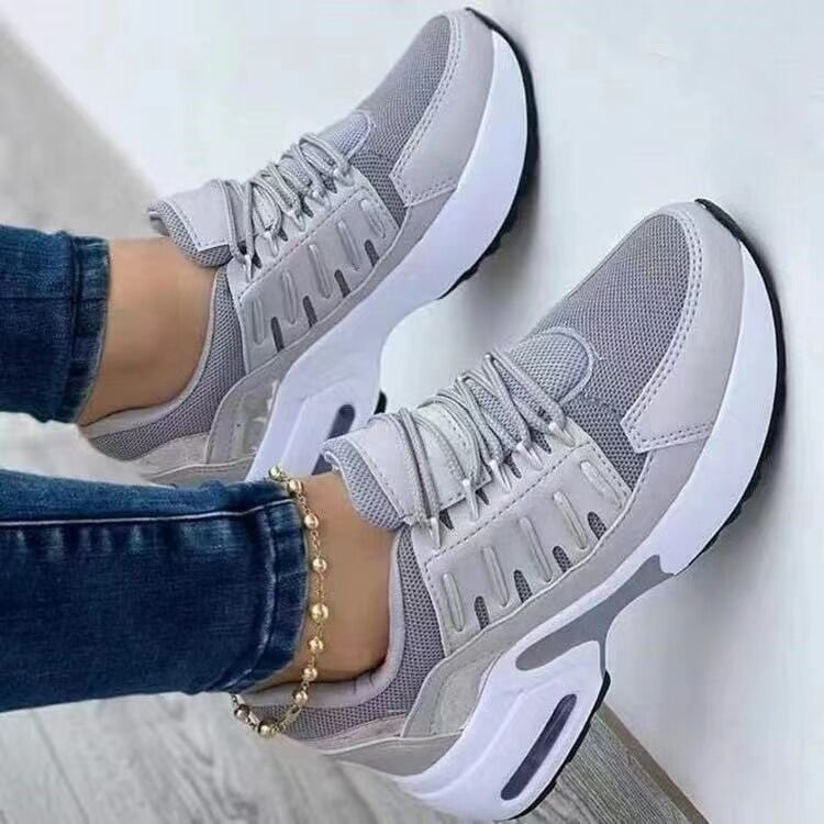 Damen Sportliche Sneakers mit reflektierenden Akzenten und atmungsaktiver Sohle Drune