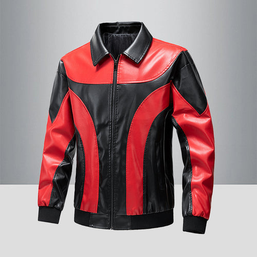 Herren Sportliche Kunstlederjacke Drune