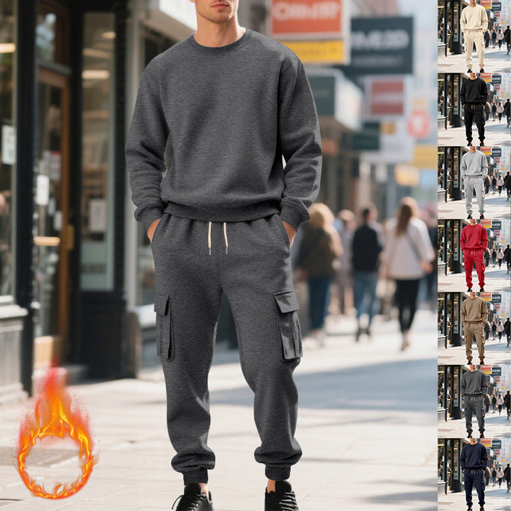 Herren Utility-Cargo-Jogger aus French Terry mit Mehrfachklappen & Tunnelzug Drune