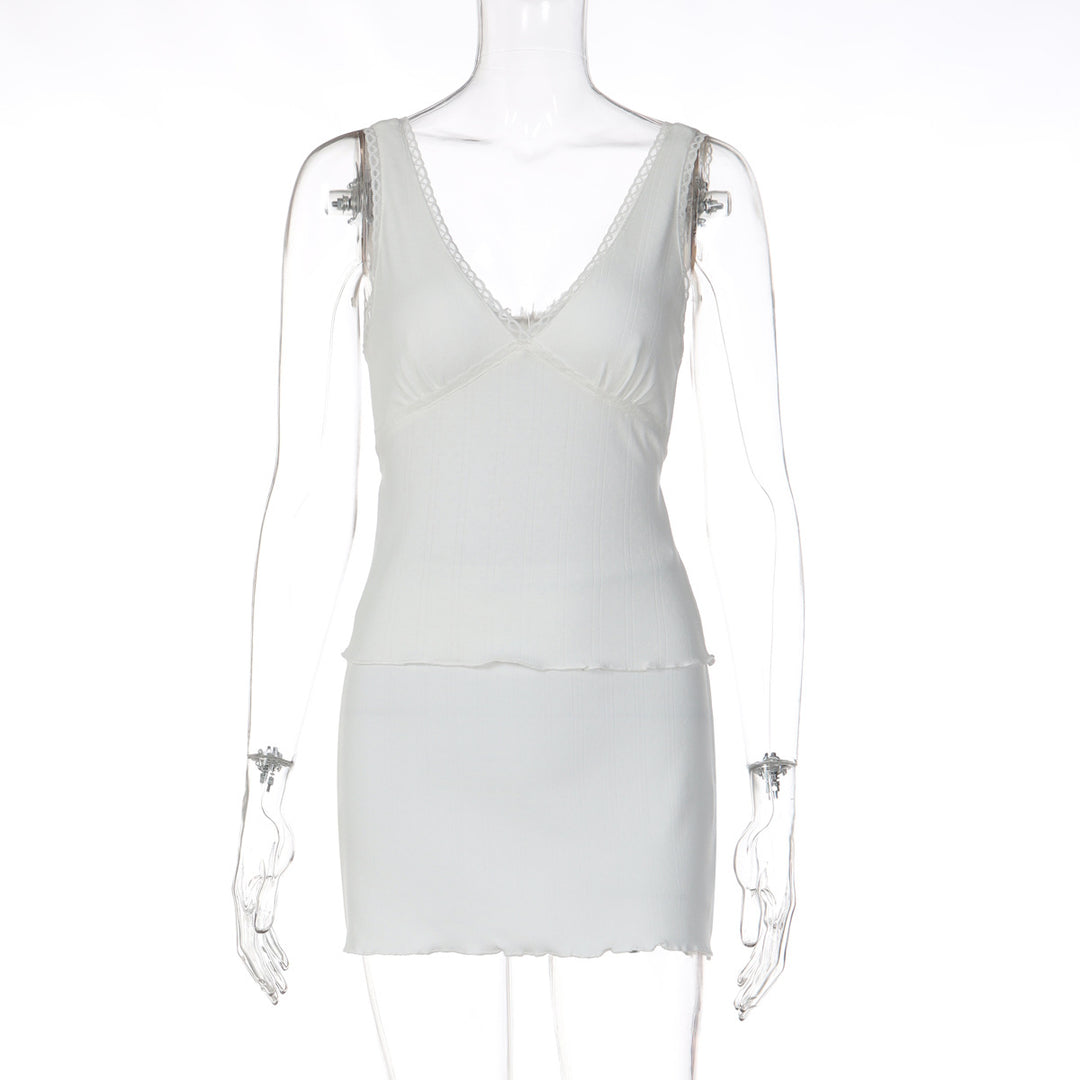 Damen Trägershirt mit eleganter Rüsche und femininer Silhouette Drune