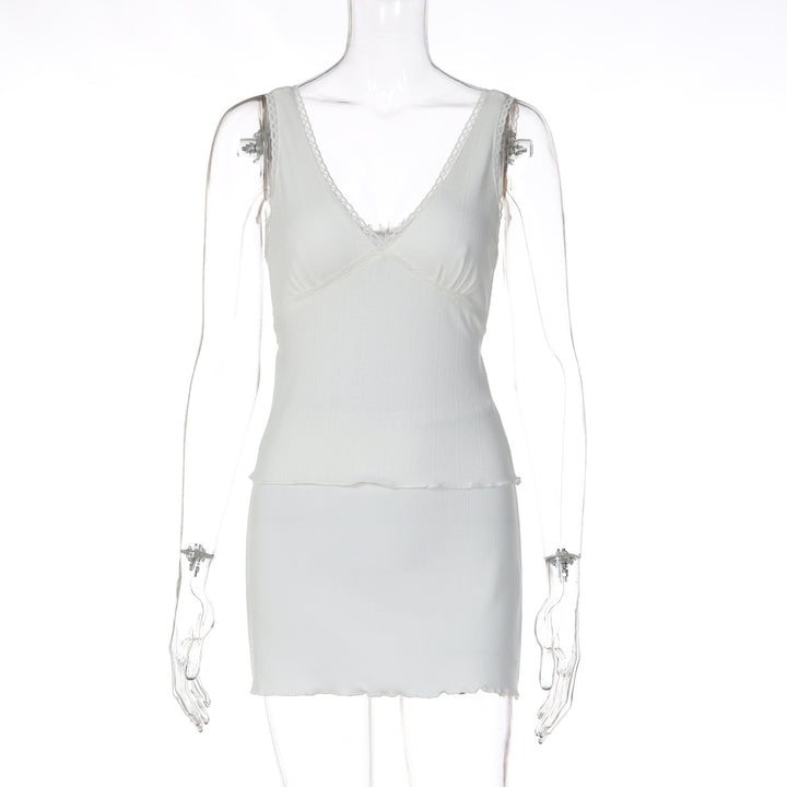 Damen Trägershirt mit eleganter Rüsche und femininer Silhouette Drune