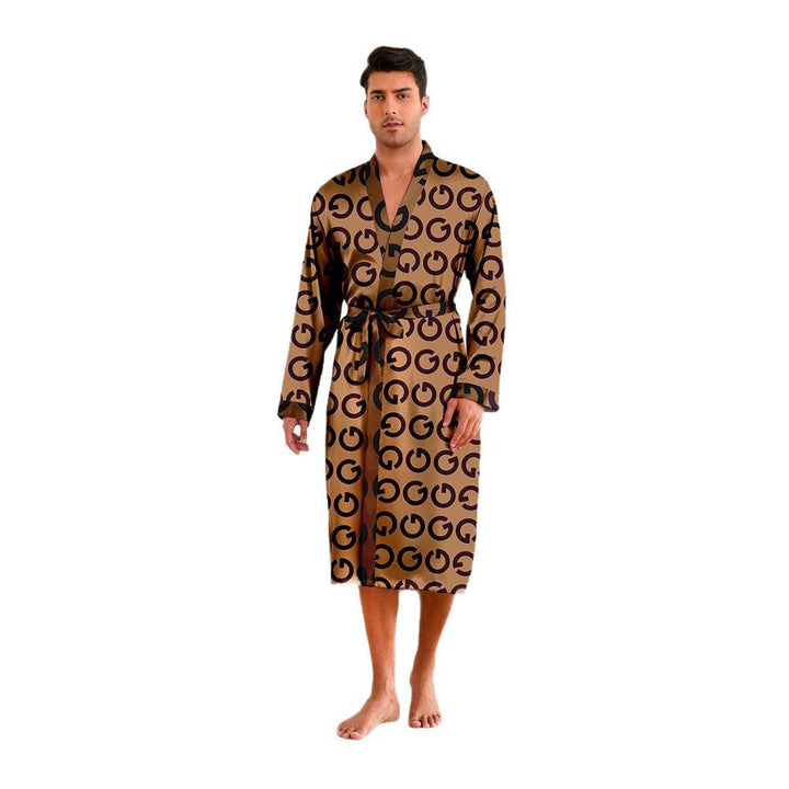 Herren Kimono mit modernem Muster und Gürtel – Drune