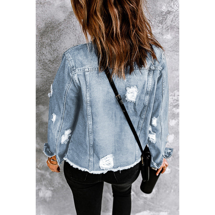 Damen Denim-Jacke mit lässigem Schnitt und funktionalen Taschen Drune