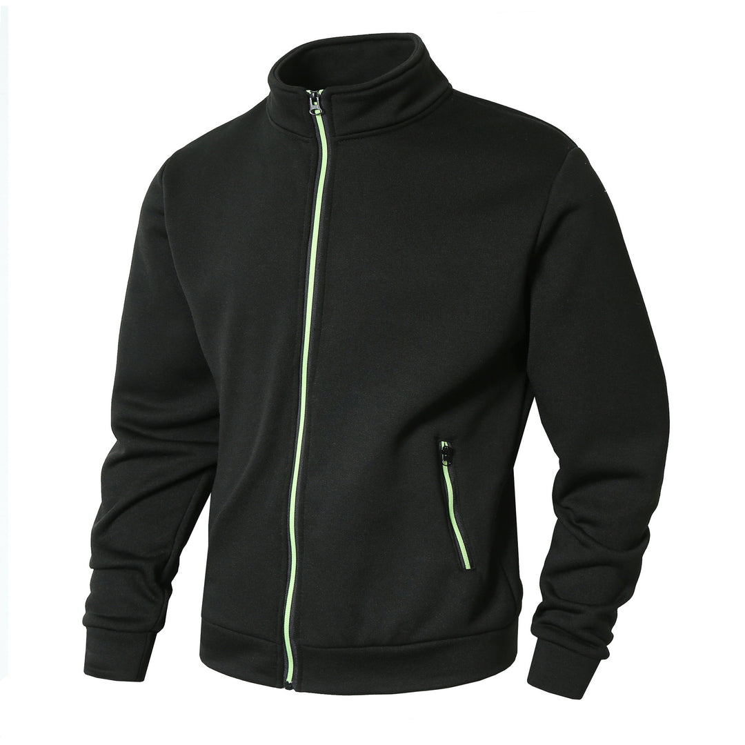Herren sportliche Fleecejacke mit bequemem Stehkragen und Reißverschlusstaschen Drune