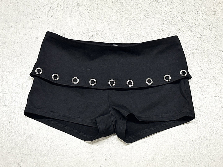 Damen Sportliche Shorts mit kontrastierendem Bund und eleganten Ösen Drune