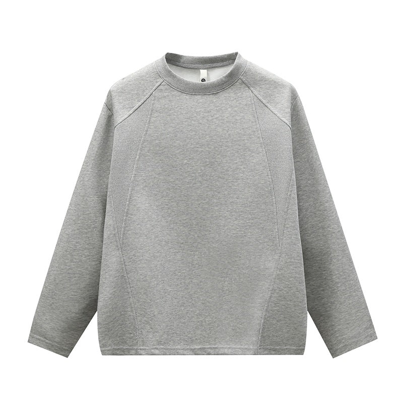 Unisex Oversize Rundhals-Sweatshirt mit Raglannähten und feiner Struktur Drune
