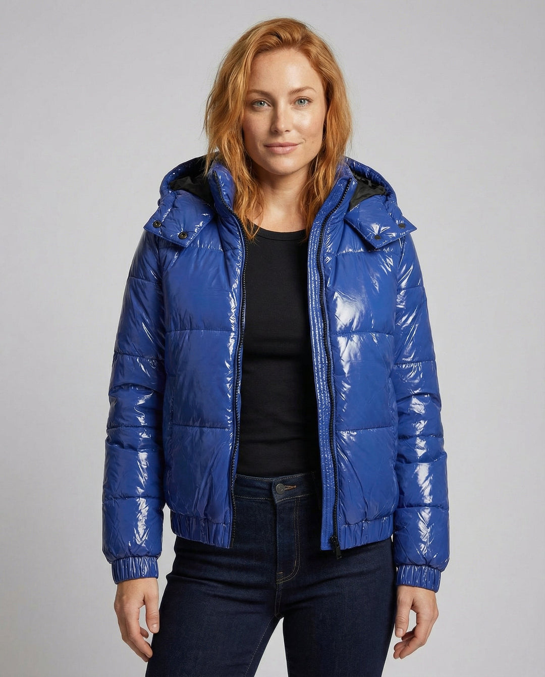 Hochglänzende Damen Steppjacke | Drune