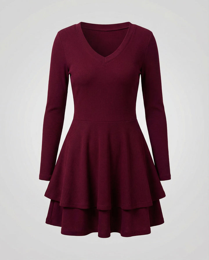 Damen Wickelkleid Rüschen | Heidi-Mode