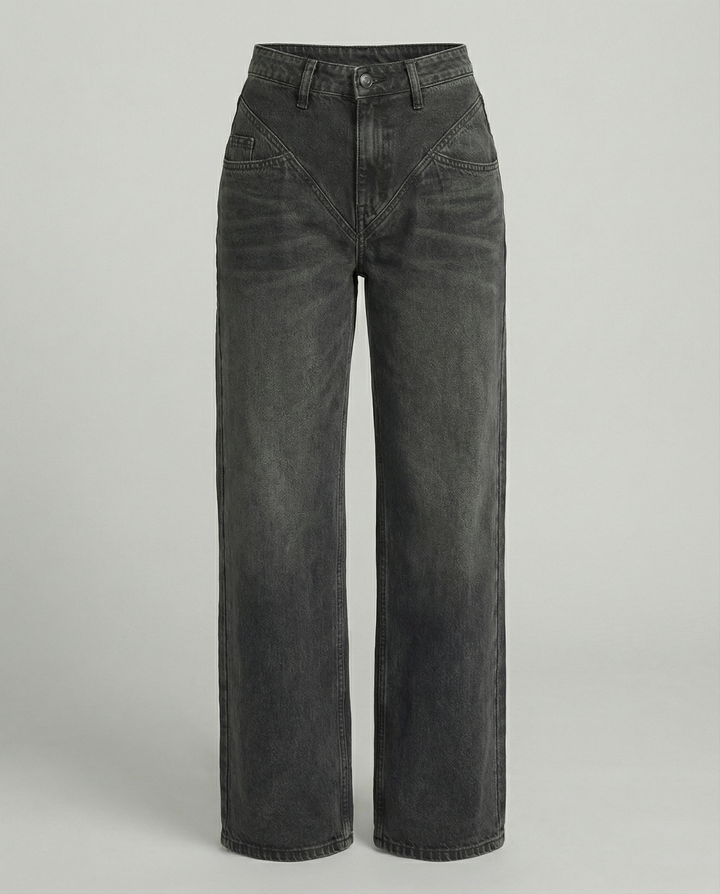 Damen hoch taillierte Vintage Jeans