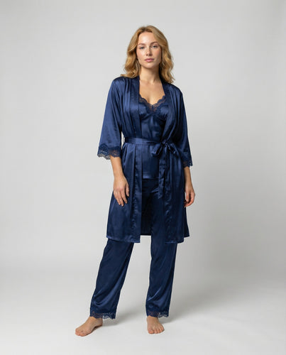 Luxuriöses Seiden Pyjama Set Damen Drune