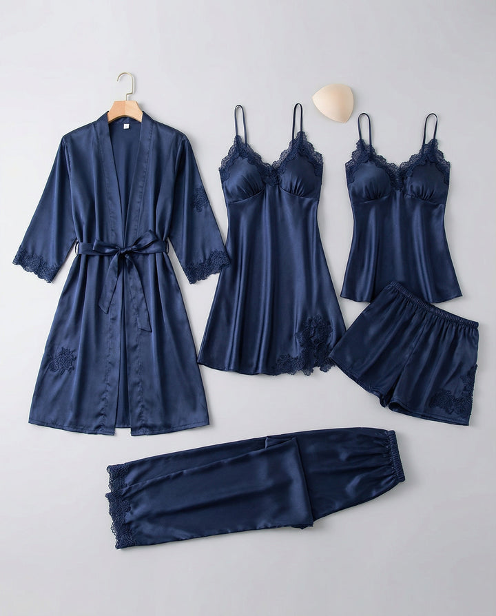 Luxuriöses Seiden Pyjama Set Damen Drune