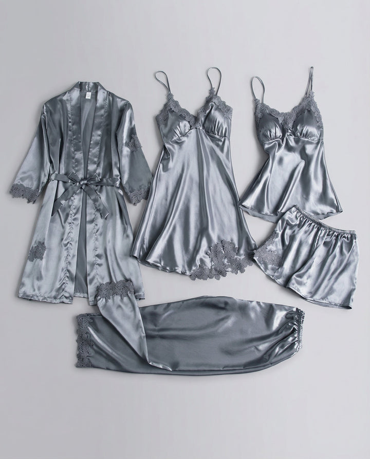 Luxuriöses Seiden Pyjama Set Damen Drune