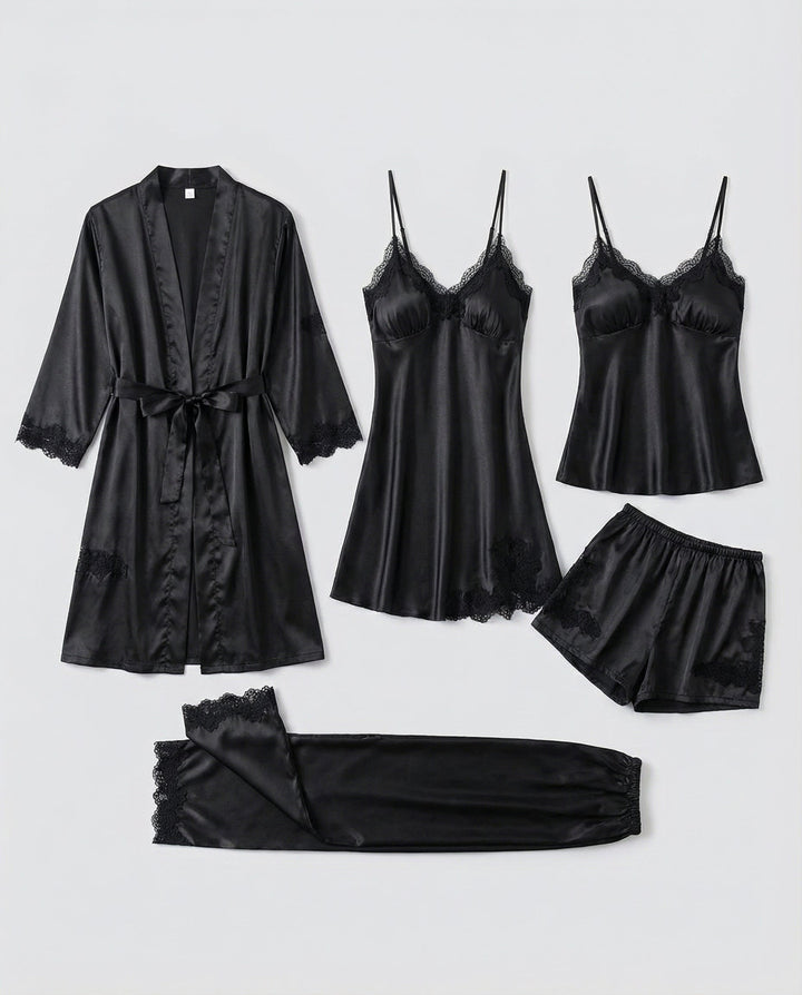 Luxuriöses Seiden Pyjama Set Damen Drune