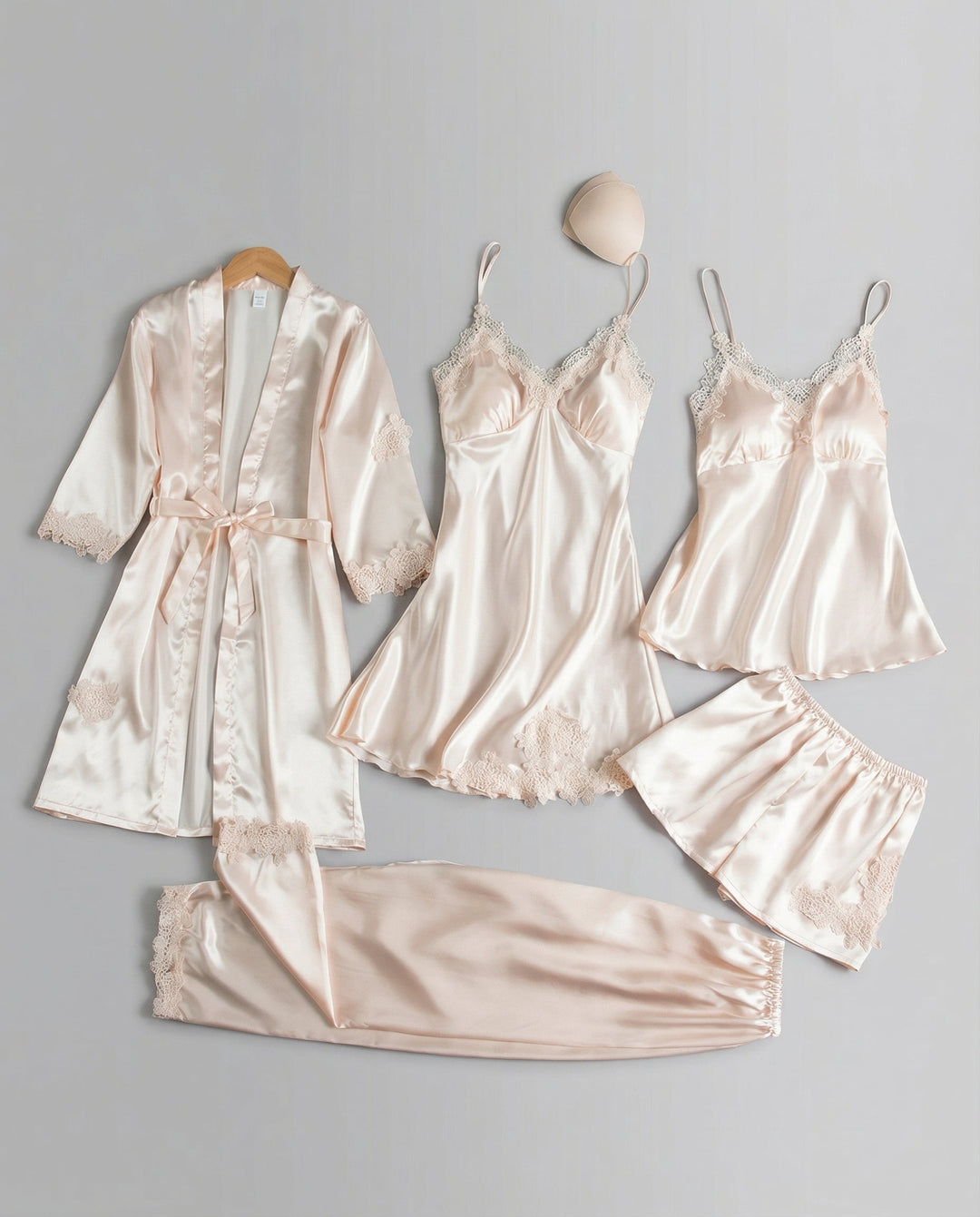 Luxuriöses Seiden Pyjama Set Damen Drune