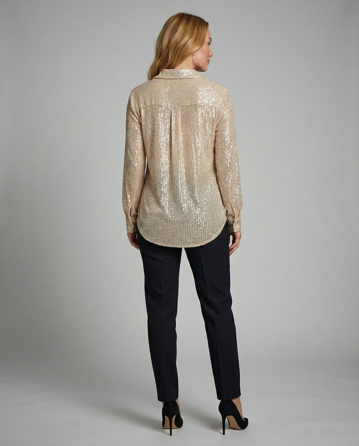 Glitzernde Oversize Bluse Damen | Heidi-Mode
