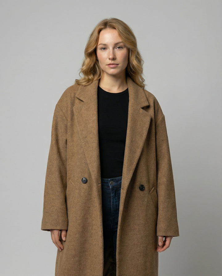 Eleganter Oversized Wollmantel Damen | Heidi-Mode
