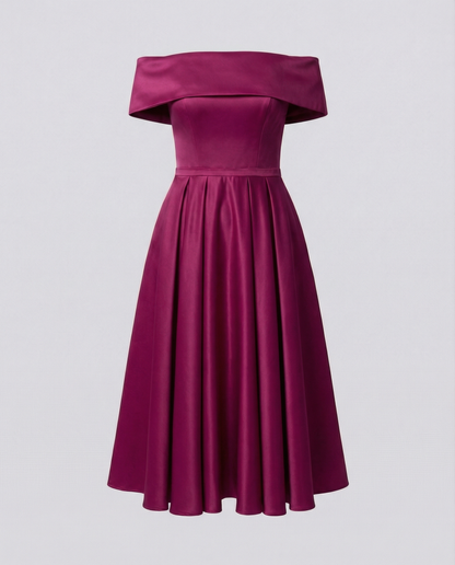 Vielseitiges trägerloses Satin-Kleid für Partys