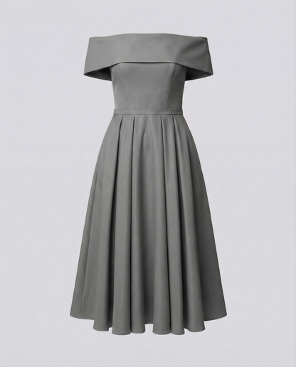 Vielseitiges trägerloses Satin-Kleid für Partys