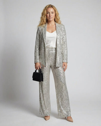 Glitzernder Eleganter Blazeranzug Damen | Drune
