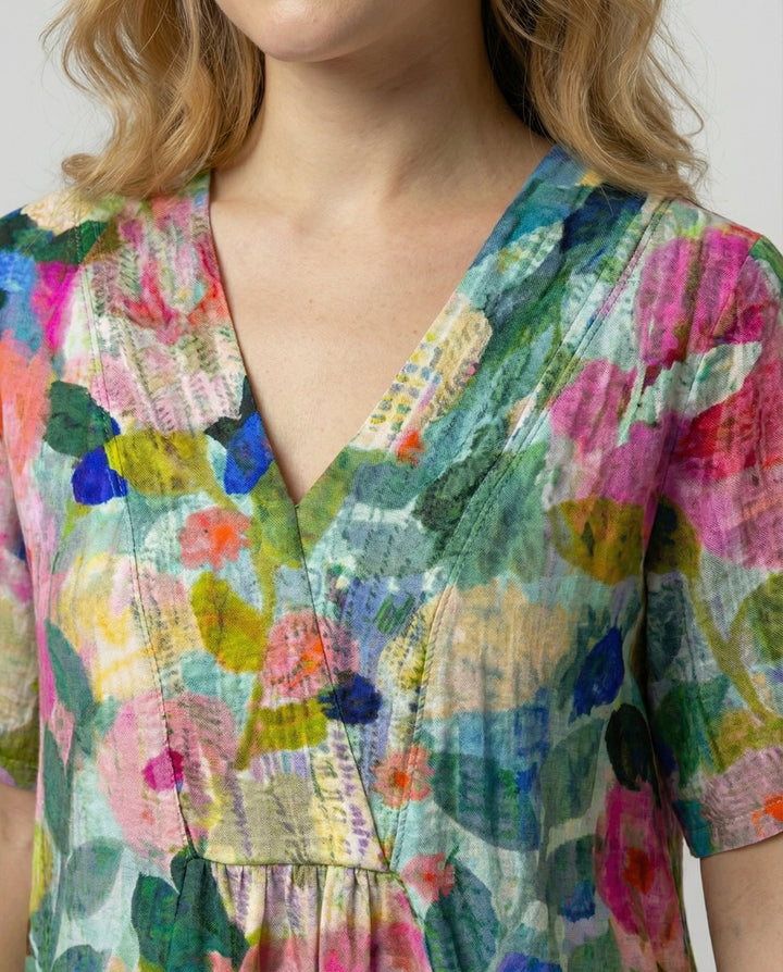Luftiges Blumen Sommerkleid Damen Drune