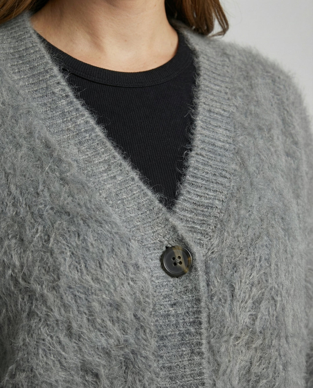 Kuschelige Mohair Strickjacke Damen | Drune