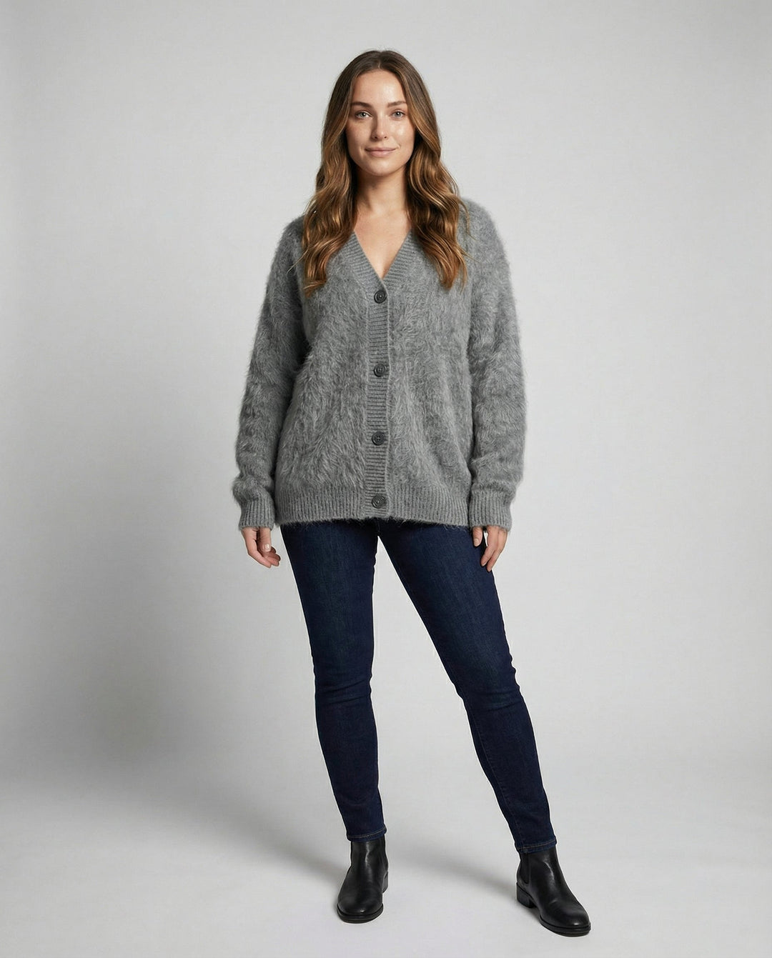 Kuschelige Mohair Strickjacke Damen | Drune