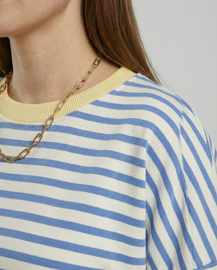 Boxy Sweatshirt Damen Gestreift | Drune