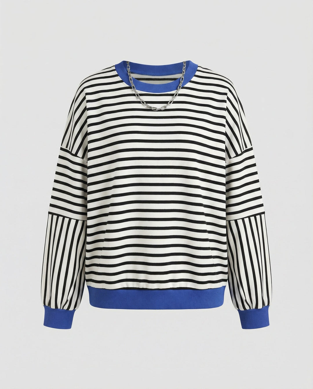 Boxy Sweatshirt Damen Gestreift | Drune