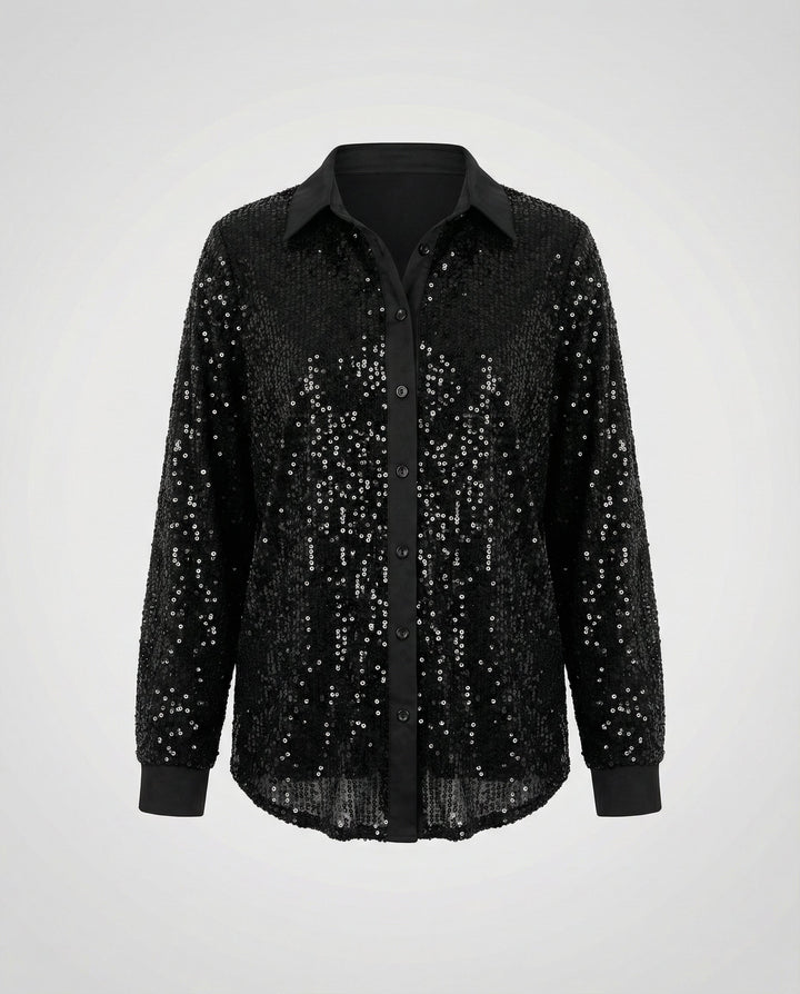 Glitzernde Damen Paillettenbluse | Drune