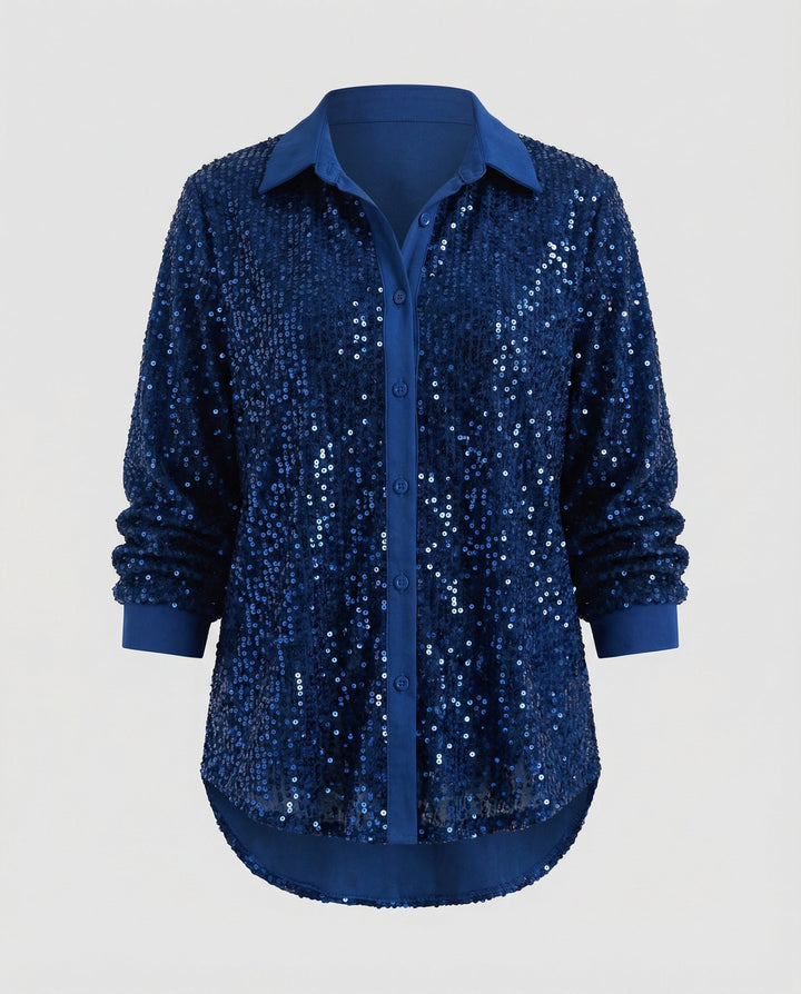 Glitzernde Damen Paillettenbluse | Drune