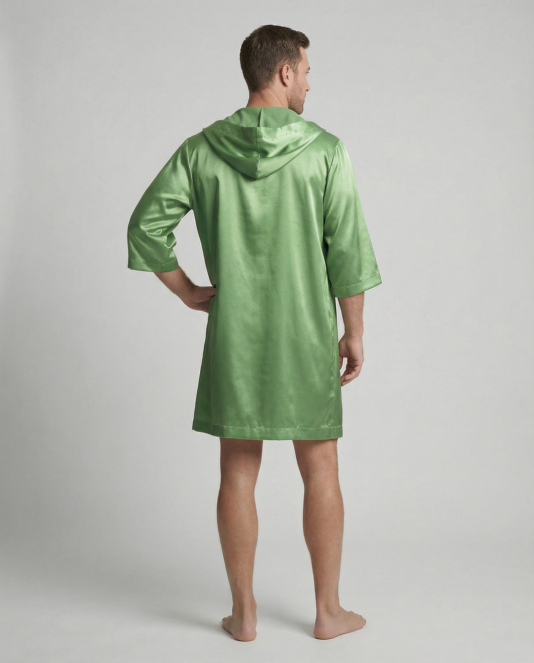 Herren Satin Bademantel Drune