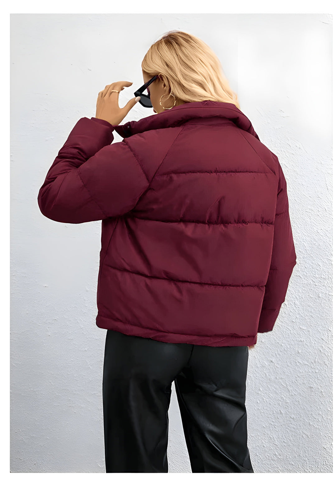 Drune | Warme Damen Pufferjacke mit Reißverschluss und Hohem Kragen