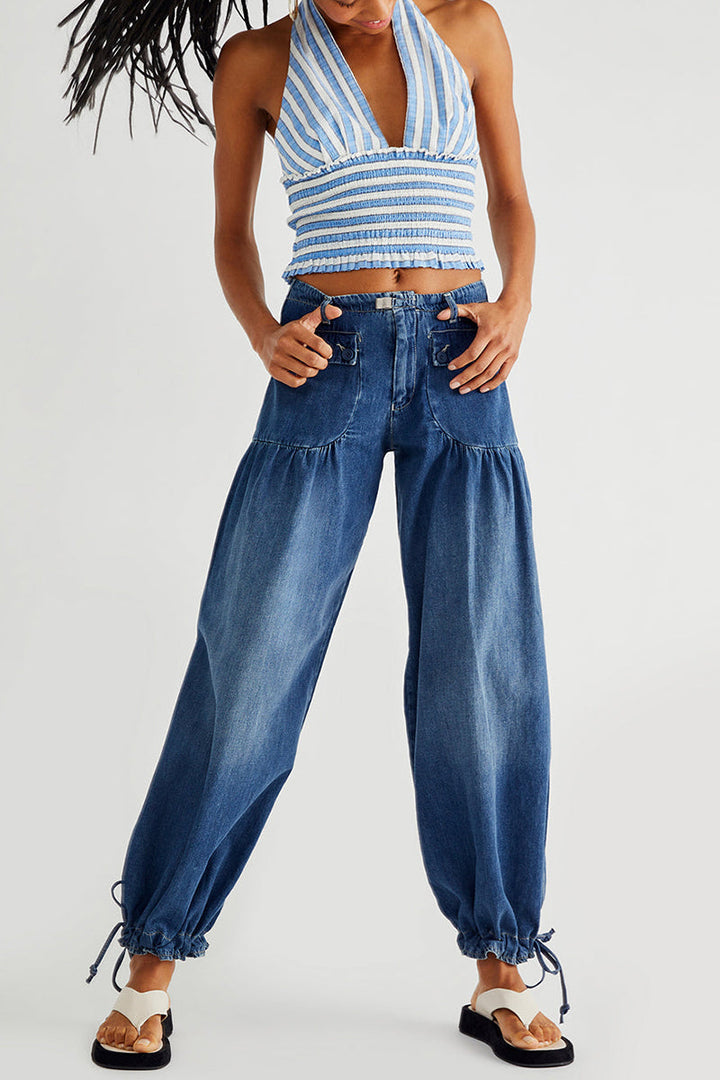 Drune | Taschen Schnürung Ballon Jeans