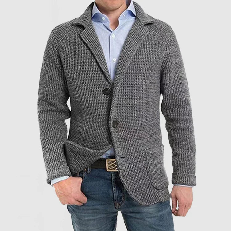 Drune | Herren Strickblazer mit zwei Knöpfen