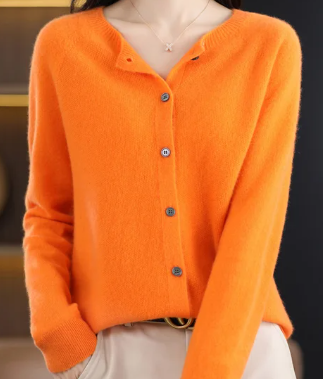 Drune | Strickjacke mit O Ausschnitt Damenpullover