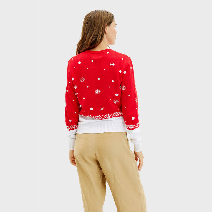 Drune | Rudolfs Weihnachtspullover Rot - Damen