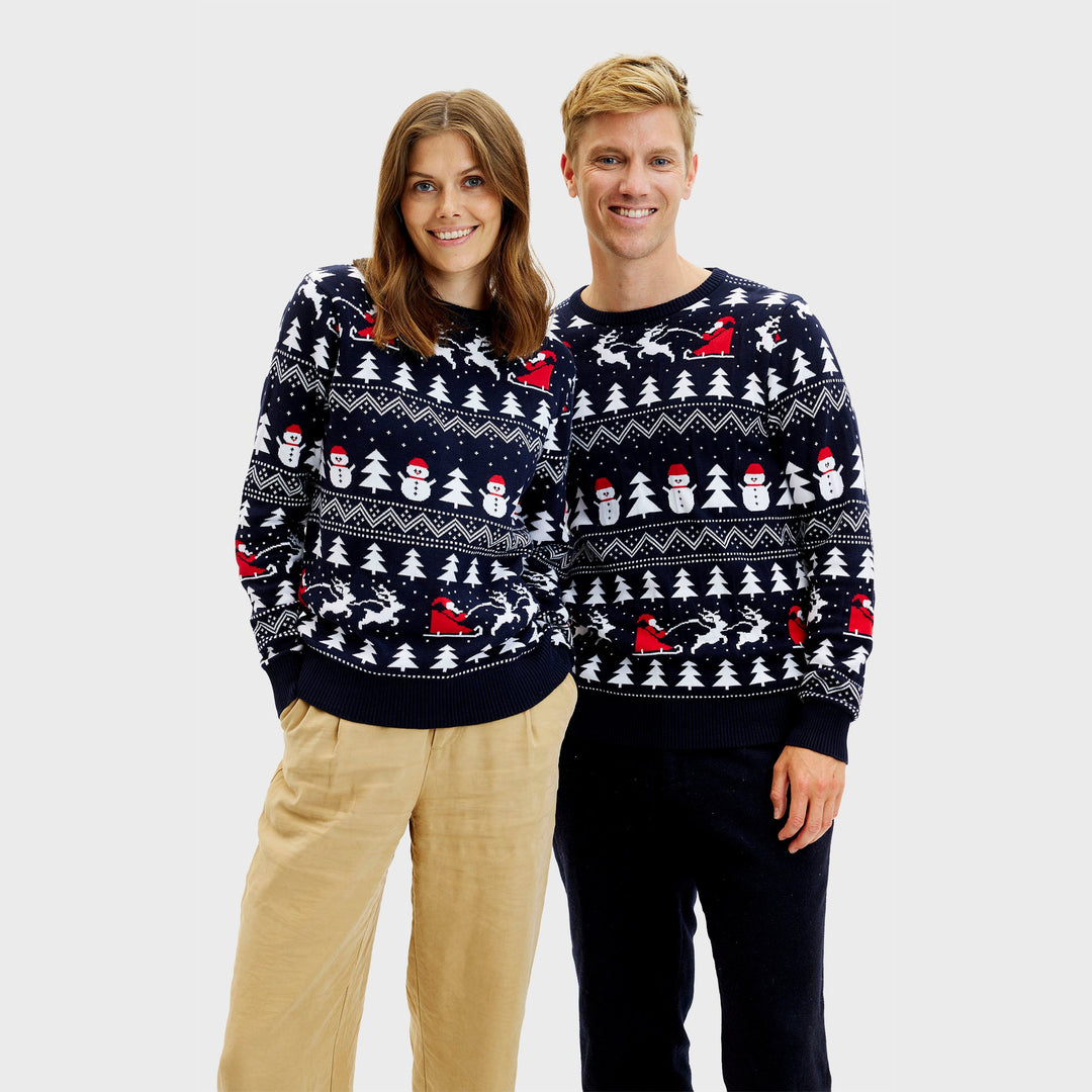 Drune | Der stilvolle Weihnachtspullover Navy - Herren
