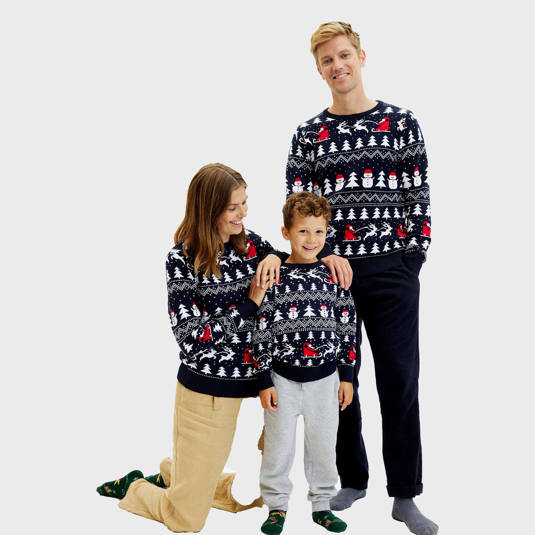 Drune | Der stilvolle Weihnachtspullover Navy - Kinder