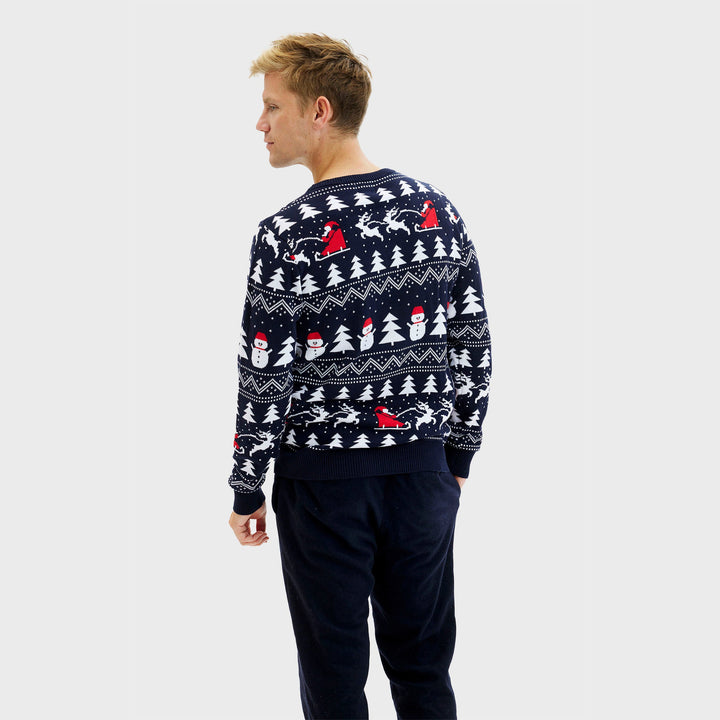 Drune | Der stilvolle Weihnachtspullover Navy - Herren