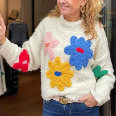 Drune | Dekorativer Pullover mit Blumen