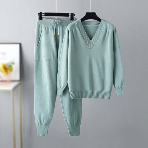Drune | Set - Bequemer Pullover und Jogginghose Loungewear Set