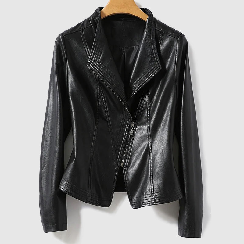 Drune | Lederjacke Mit Reißverschluss Für Damen - Ideal für Alltag