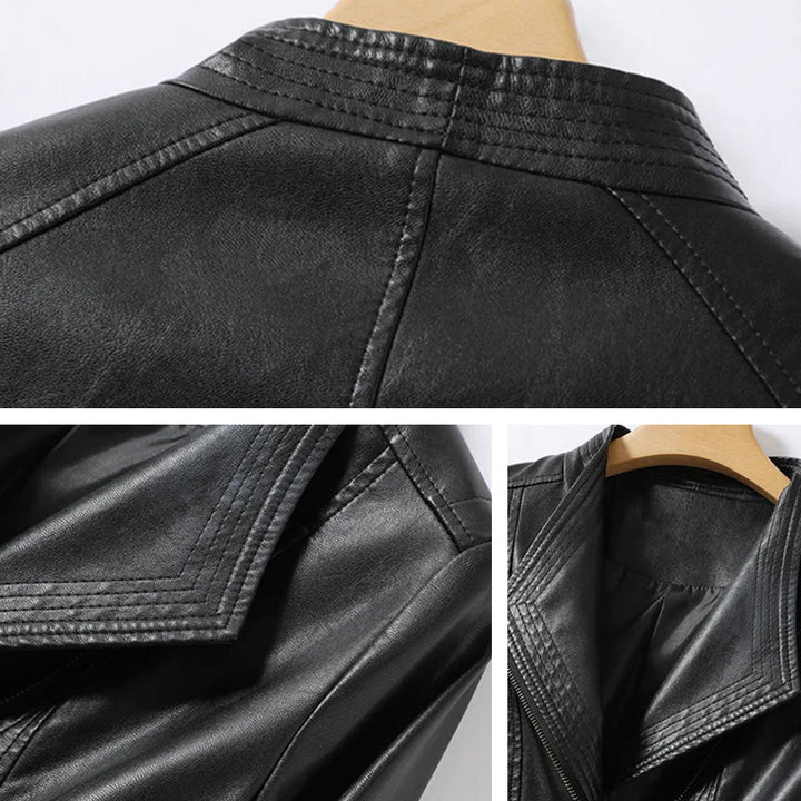 Drune | Lederjacke Mit Reißverschluss Für Damen - Ideal für Alltag