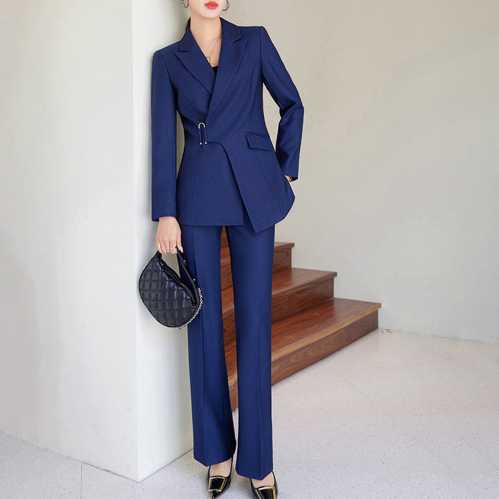 Drune | Blazer Taillierte Passform Wollmischung Formeller Einreiher Stil